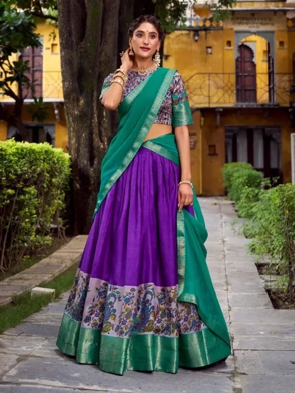 Purple_Elegant_Aastha_Silk_Printed_Lehenga_Choli_Set_With_Zari_Weaving_And_Georgette_Dupatta