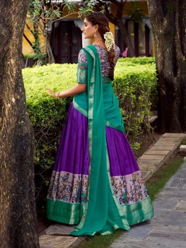 Purple_Elegant_Aastha_Silk_Printed_Lehenga_Choli_Set_With_Zari_Weaving_And_Georgette_Dupatta