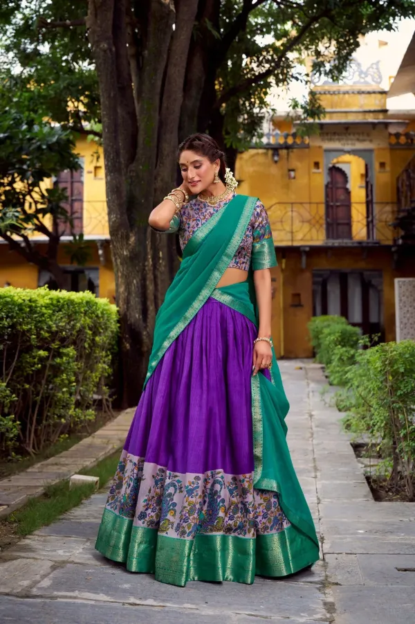 Purple_Elegant_Aastha_Silk_Printed_Lehenga_Choli_Set_With_Zari_Weaving_And_Georgette_Dupatta