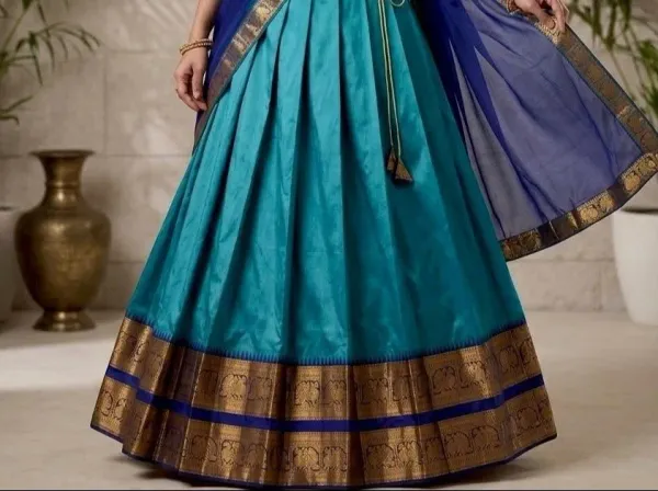 Traditional_Pattu_Half_Saree_Lehenga_With_Elegant_Ethnic_Styling_For_Women