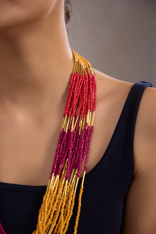 Multicolor_Beaded_Layered_Necklace_For_Women
