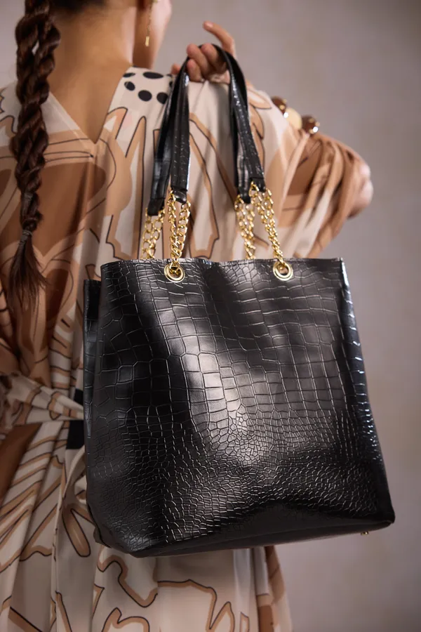 Black_Pu_Leather_Tote_Bag_For_Women