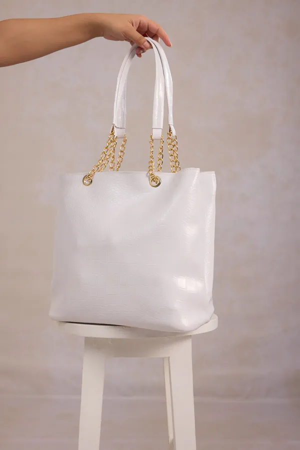 White_Pu_Leather_Tote_Bag_For_Women