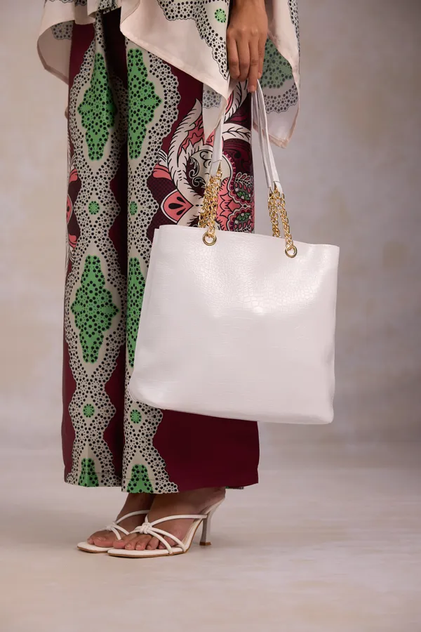 White_Pu_Leather_Tote_Bag_For_Women