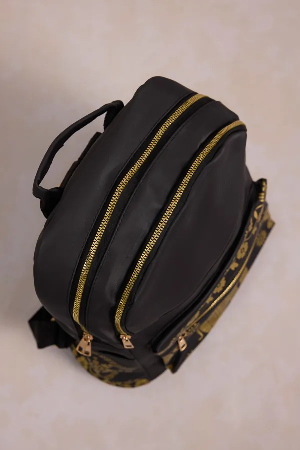Black_Pu_Leather_Boho_Backpack_For_Women