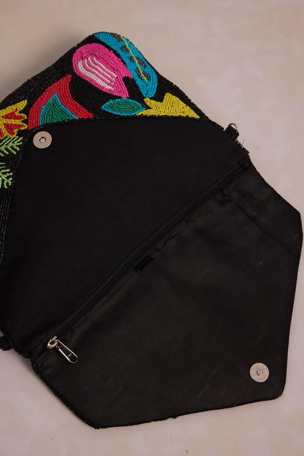 Black_Cotton_Beaded_Boho_Clutch_For_Women
