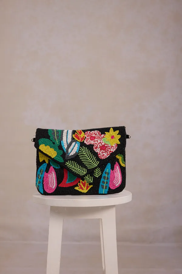 Black_Cotton_Beaded_Boho_Clutch_For_Women