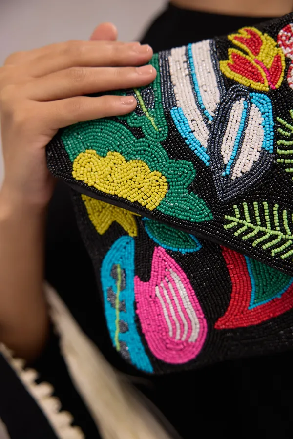 Black_Cotton_Beaded_Boho_Clutch_For_Women