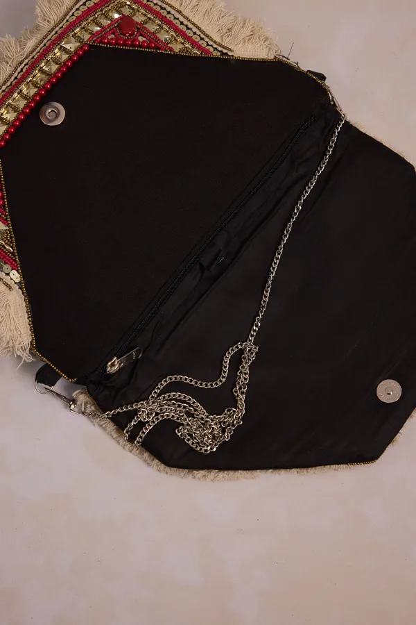 Red_Cotton_Beaded_Boho_Clutch_For_Women
