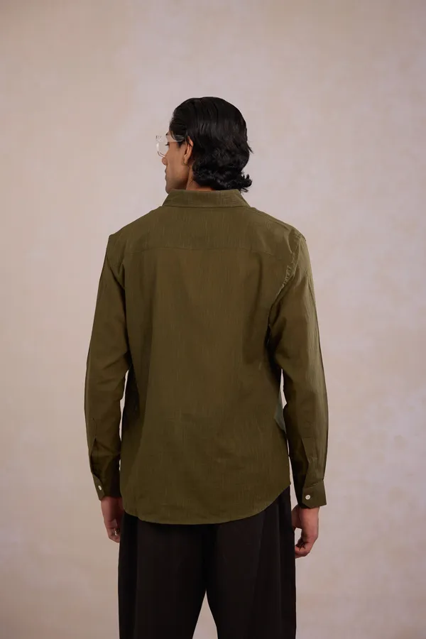 Olive_Cotton_Linen_Relaxed_Fit_Shirt_For_Men