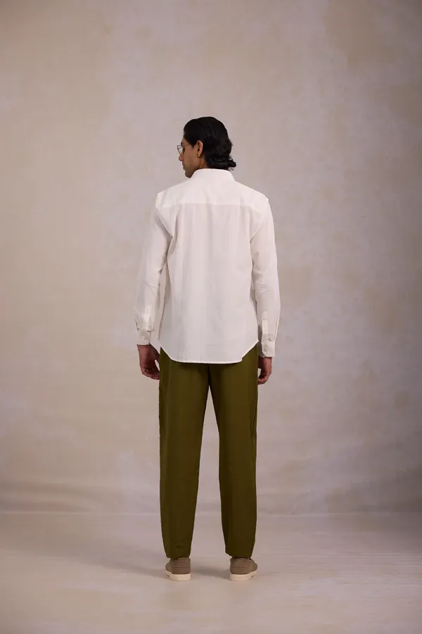 White_Cotton_Linen_Relaxed_Fit_Shirt_For_Men