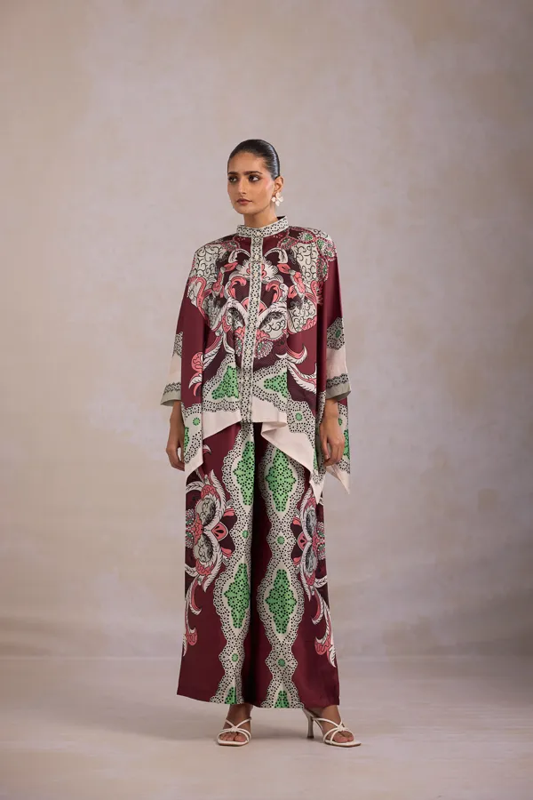 Multicolour_Roman_Silk_Kaftan_Style_Co-Ord_Set_For_Women
