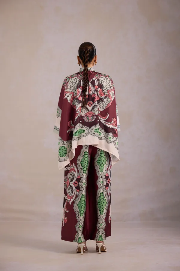 Multicolour_Roman_Silk_Kaftan_Style_Co-Ord_Set_For_Women