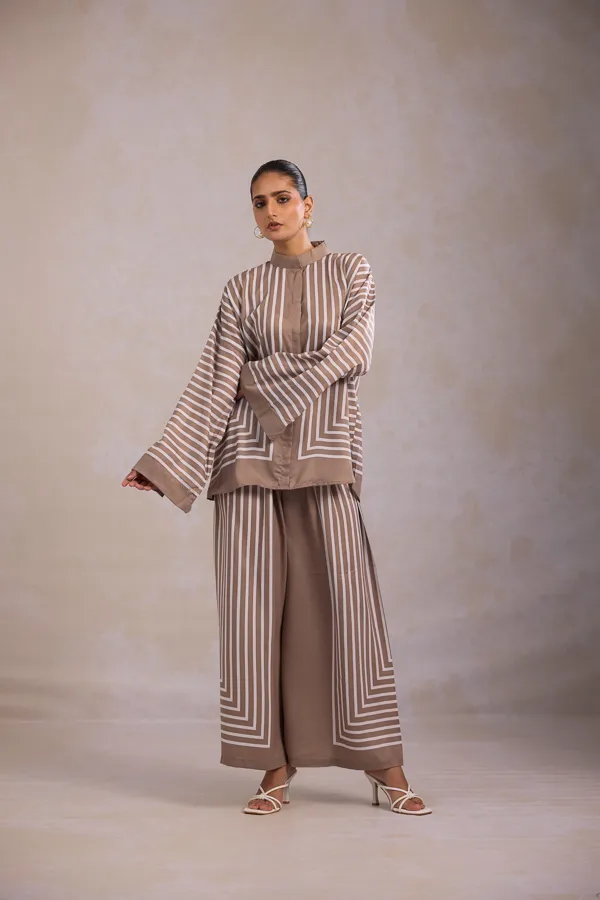 Beige_Fluid_Crepe_Striped_Co-Ord_Set_For_Women