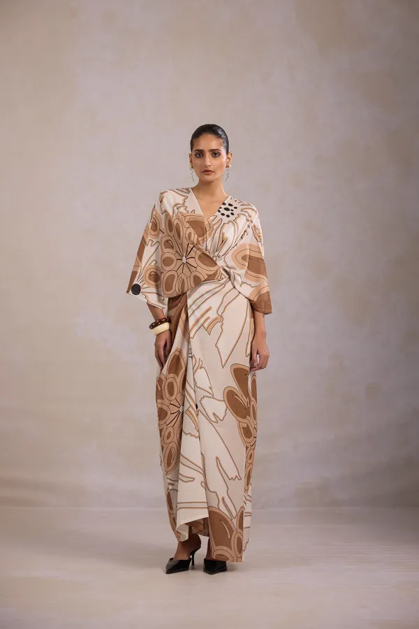 Beige_French_Moss_Relaxed_Fit_Kaftan_Dress_For_Women