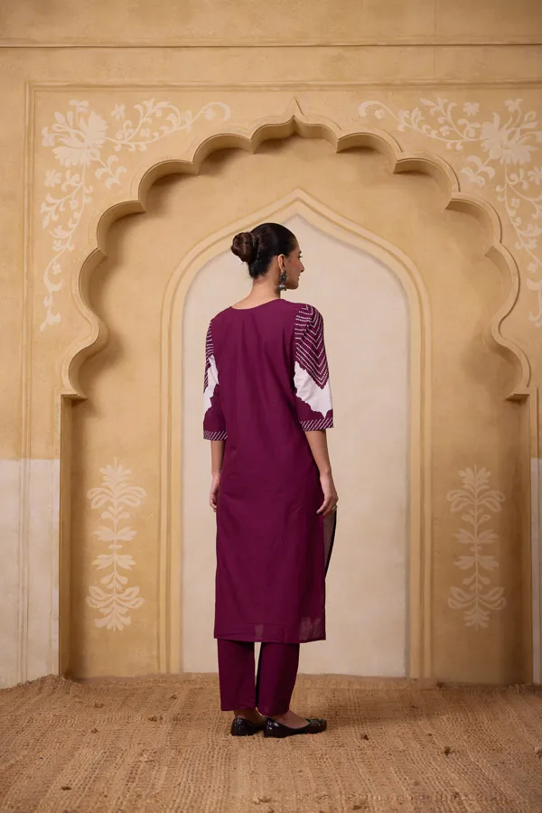 Purple_Cotton_Bandhani_Print_Straight_Kurta_Suit_Set_For_Women