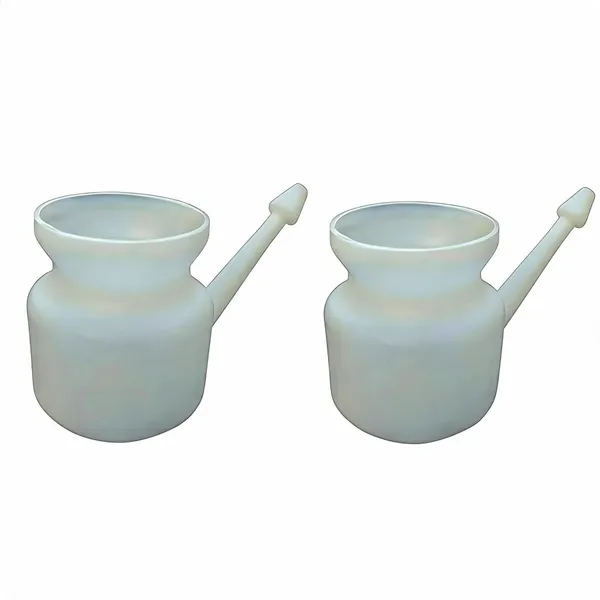 White_Abs_Plastic_Jal_Neti_Pot_Nasal_Cleansing_Big_Pack_Of_2