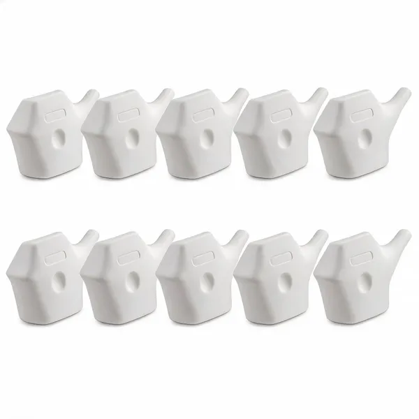 White_Abs_Plastic_Jal_Neti_Pot_Nasal_Cleansing_Small_Pack_Of_10