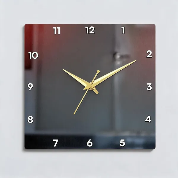 Mdf_Decorative_Numbered_Square_Wall_Clock