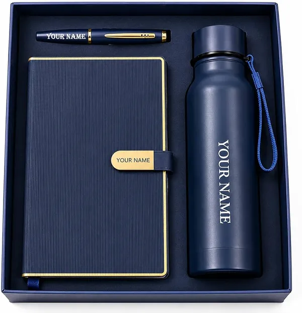 Navy_Personalized_Notebook_Pen_And_Bottle_Gift_Set