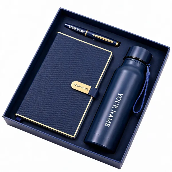 Navy_Personalised_Notebook_Pen_Bottle_Gift_Set