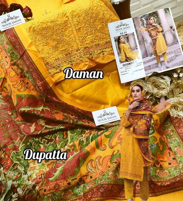 Yellow_Cotton_Embroidered_Salwar_Suit_Set_for_Women
