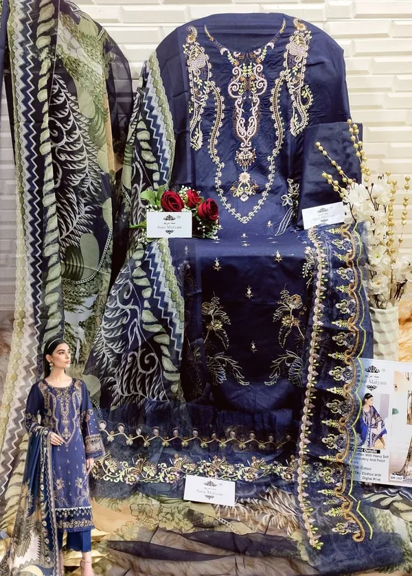 Navy_Blue_Cotton_Embroidered_Three_Piece_Suit_Set_for_Women