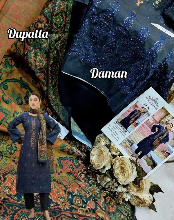 Navy_Blue_Cotton_Embroidered_Suit_Set_For_Women
