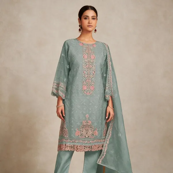 Green_Muslin_And_Cotton_Embroidered_Straight_Suit_Set_For_Women