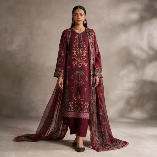 Maroon_Muslin_And_Cotton_Embroidered_Straight_Suit_Set_For_Women