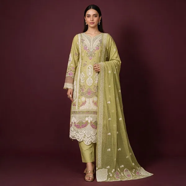 Green_Muslin_And_Cotton_Embroidered_Straight_Suit_Set_For_Women