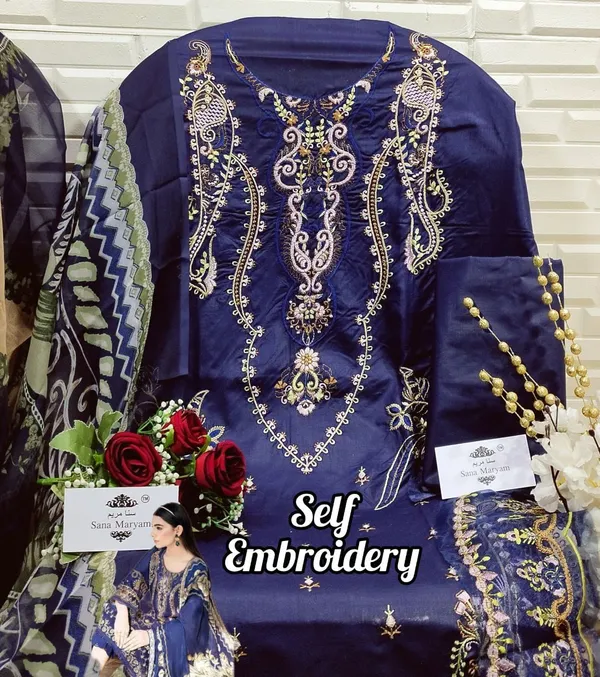 Navy_Blue_Cotton_Embroidered_Three_Piece_Suit_Set_for_Women