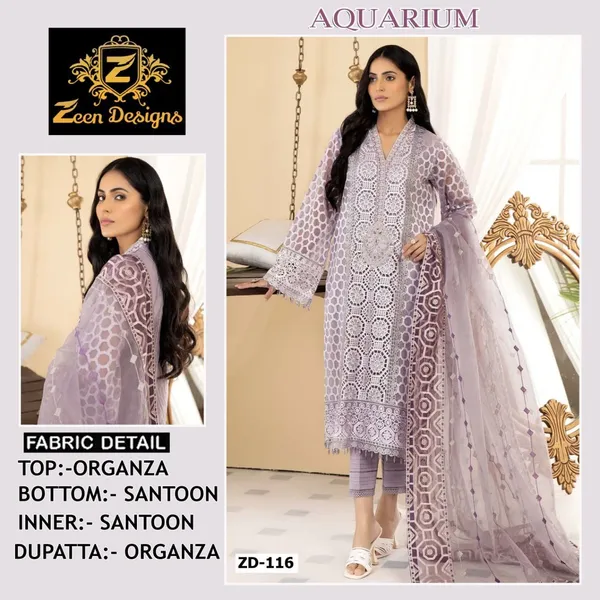 Lavender_Organza_Embroidered_Kurta_Set_For_Women