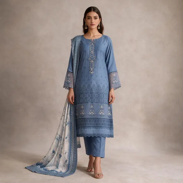Blue_Muslin_And_Cotton_Embroidered_Straight_Suit_Set_For_Women