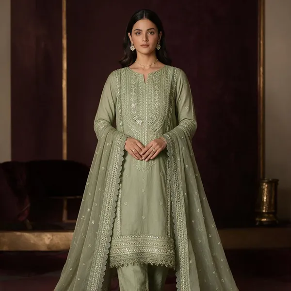 Green_Muslin_And_Cotton_Embroidered_Straight_Suit_Set_For_Women