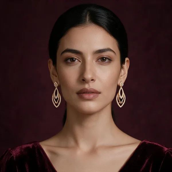 Rashmi_Gold-Tone_Layered_Drop_Earrings_For_Women
