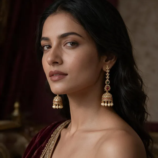 Rajshree_Gold_Tone_Kundan_Jhumka_Earrings_For_Women