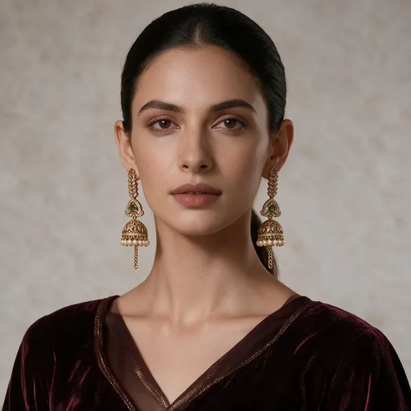 Gitika_Gold-Tone_Stone-Studded_Jhumka_Earrings_For_Women