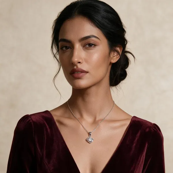 Devika_Silver-Tone_Pendant_Necklace