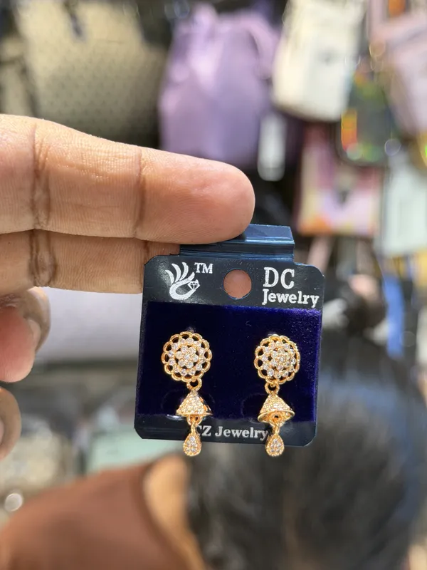 Pallavi_Gold_Tone_Floral_Drop_Earrings_for_Women