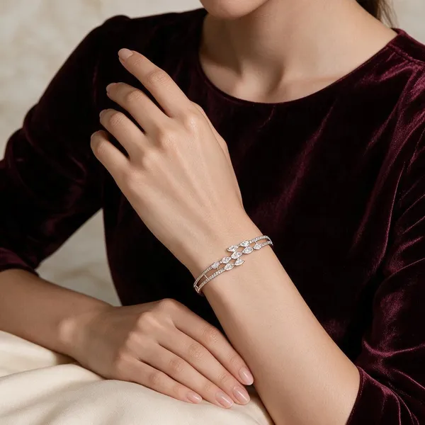 Prisha_Silver_Tone_Stone_Bracelet_For_Women