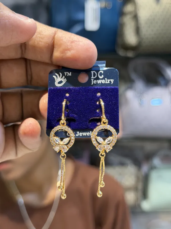 Tripti_Gold_Tone_Rhinestone_Drop_Earrings_for_Women