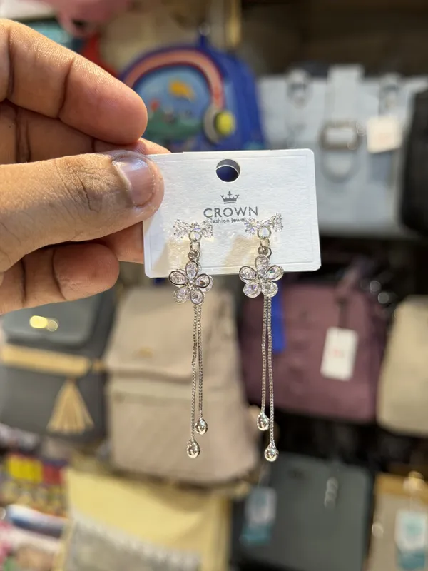 Vandana_Silver_Tone_Floral_Drop_Earrings_for_Women