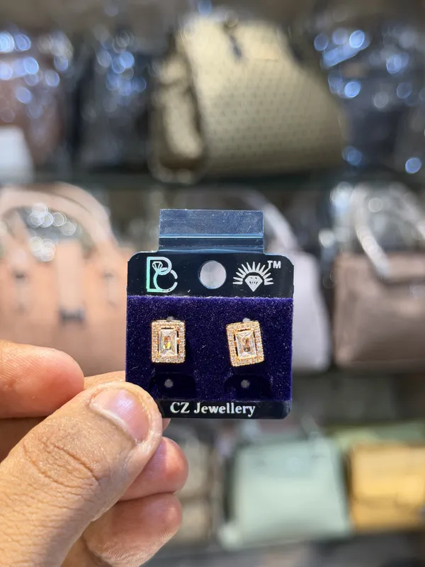 Damini_Gold_Tone_Rectangular_Stud_Earrings_for_Women