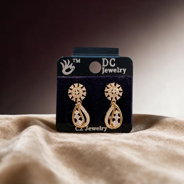 Bina_Gold_Tone_Floral_Drop_Earrings_For_Women
