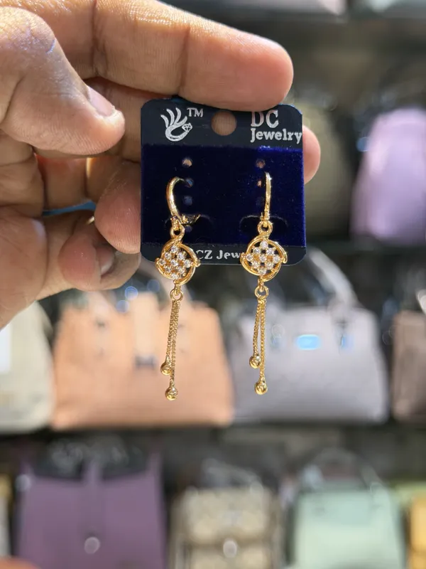 Disha_Gold_Tone_Floral_Drop_Earrings_for_Women