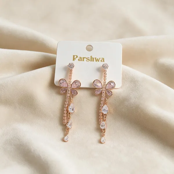Tanu_Gold_Tone_Floral_Drop_Earrings_For_Women