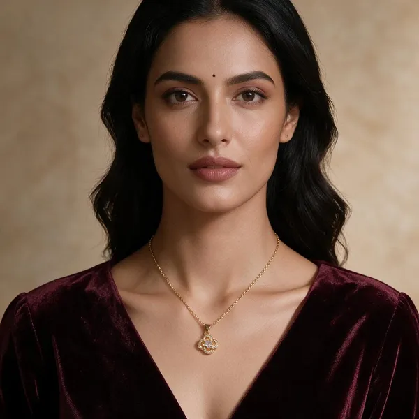 Maya_Gold_Tone_Pendant_Necklace_For_Women