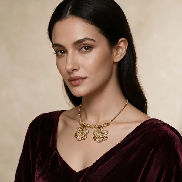 Avani_Gold_Tone_Floral_Necklace_Set_For_Women