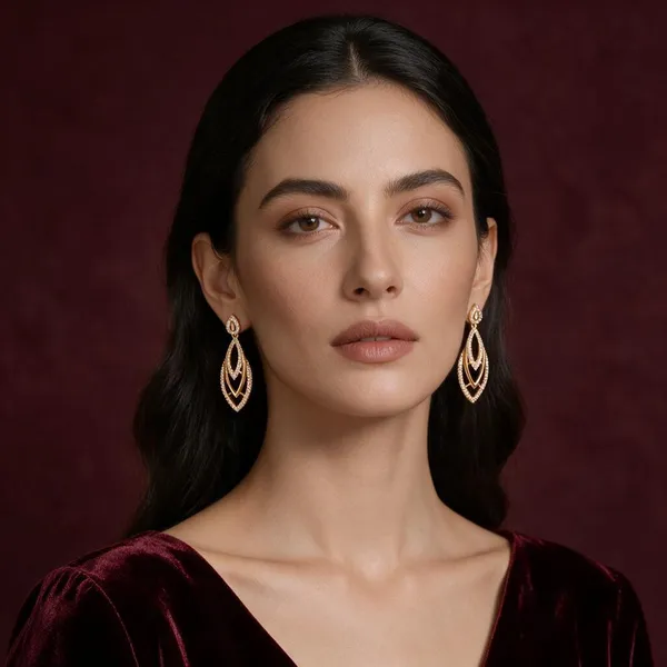 Rashmi_Gold-Tone_Layered_Drop_Earrings_For_Women